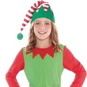 BRAND NEW girl Santa Christmas elf 5 pcs costume dress up size M 8-10